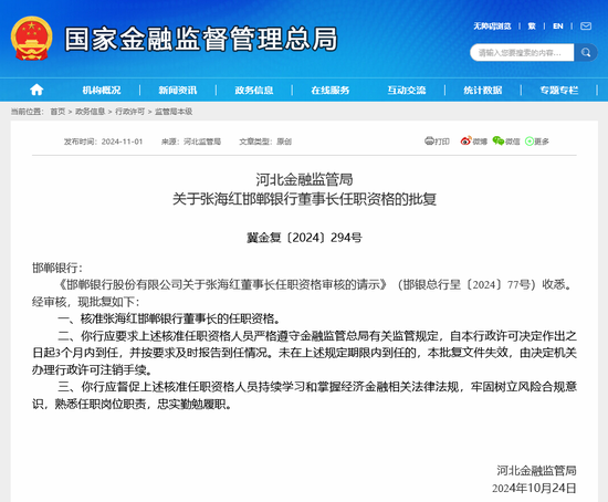 邯郸银行原行长张海红升任董事长 前董事长8月份遇刺身亡-第1张图片-彩票资讯