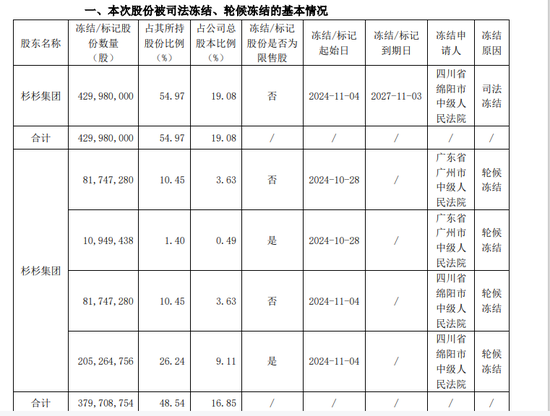 刚刚“卖掉”一家A股！杉杉系又有司法冻结-第1张图片-彩票资讯