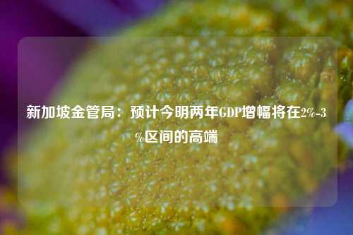 新加坡金管局：预计今明两年GDP增幅将在2%-3%区间的高端-第1张图片-彩票资讯