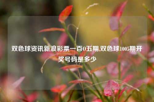 双色球资讯新浪彩票一百O五期,双色球1005期开奖号码是多少-第1张图片-彩票资讯