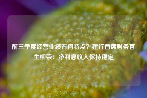 前三季度经营业绩有何特点？建行首席财务官生柳荣：净利息收入保持稳定-第1张图片-彩票资讯