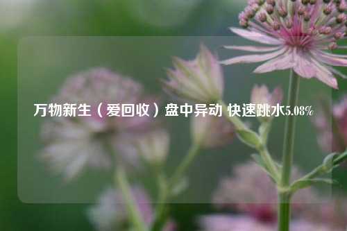 万物新生（爱回收）盘中异动 快速跳水5.08%-第1张图片-彩票资讯