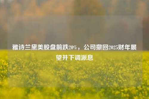 雅诗兰黛美股盘前跌20%，公司撤回2025财年展望并下调派息-第1张图片-彩票资讯