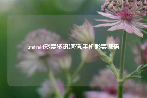 android彩票资讯源码,手机彩票源码-第1张图片-彩票资讯