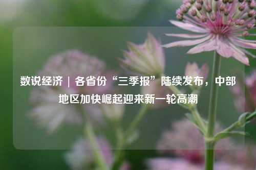 数说经济 | 各省份“三季报”陆续发布，中部地区加快崛起迎来新一轮高潮-第1张图片-彩票资讯