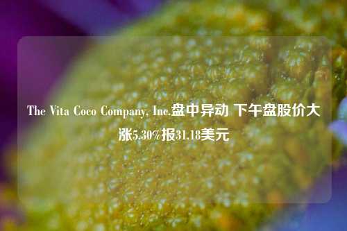 The Vita Coco Company, Inc.盘中异动 下午盘股价大涨5.30%报31.18美元-第1张图片-彩票资讯