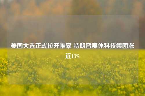 美国大选正式拉开帷幕 特朗普媒体科技集团涨近13%-第1张图片-彩票资讯