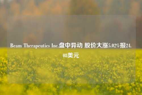 Beam Therapeutics Inc.盘中异动 股价大涨5.02%报24.08美元-第1张图片-彩票资讯