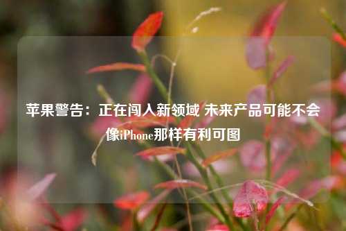 苹果警告：正在闯入新领域 未来产品可能不会像iPhone那样有利可图-第1张图片-彩票资讯