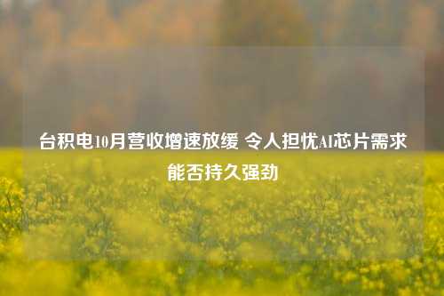 台积电10月营收增速放缓 令人担忧AI芯片需求能否持久强劲-第1张图片-彩票资讯