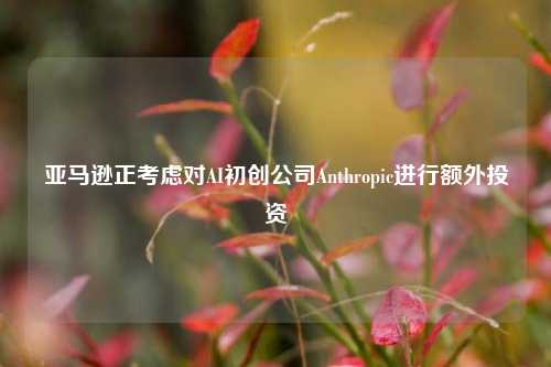 亚马逊正考虑对AI初创公司Anthropic进行额外投资-第1张图片-彩票资讯