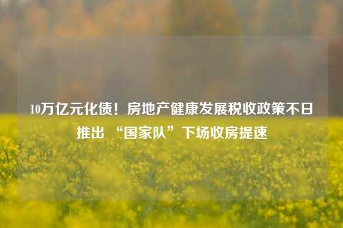 10万亿元化债！房地产健康发展税收政策不日推出 “国家队”下场收房提速-第1张图片-彩票资讯