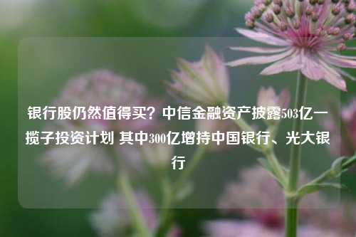 银行股仍然值得买？中信金融资产披露503亿一揽子投资计划 其中300亿增持中国银行、光大银行-第1张图片-彩票资讯