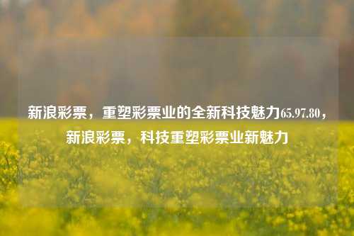 新浪彩票，重塑彩票业的全新科技魅力65.97.80，新浪彩票，科技重塑彩票业新魅力，科技革命推动未来娱乐——新浪彩票科技魅力闪耀打造的新棋牌篇章65.97.80-第1张图片-彩票资讯