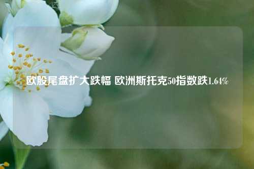 欧股尾盘扩大跌幅 欧洲斯托克50指数跌1.64%-第1张图片-彩票资讯