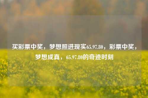 买彩票中奖，梦想照进现实65.97.80，彩票中奖，梦想成真，65.97.80的奇迹时刻，彩票中奖，65.97.80的奇迹时刻，梦想照进现实-第1张图片-彩票资讯