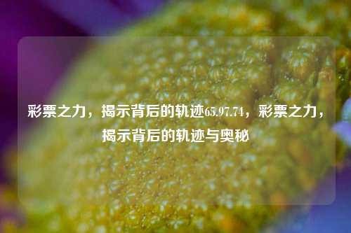 彩票之力，揭示背后的轨迹65.97.74，彩票之力，揭示背后的轨迹与奥秘，建议，彩票之力，探寻背后的轨迹与神秘奥义-第1张图片-彩票资讯