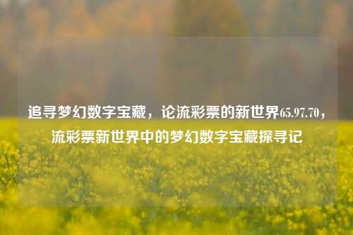 追寻梦幻数字宝藏，论流彩票的新世界65.97.70，流彩票新世界中的梦幻数字宝藏探寻记，流彩票新世界中的梦幻数字宝藏探寻记，65.97.70的探险之旅-第1张图片-彩票资讯