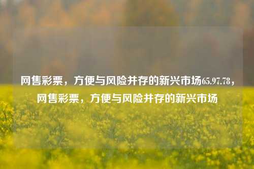 网售彩票，方便与风险并存的新兴市场65.97.78，网售彩票，方便与风险并存的新兴市场，网售彩票，便捷与风险共存的新兴市场-第1张图片-彩票资讯