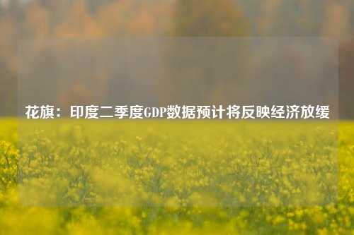 花旗：印度二季度GDP数据预计将反映经济放缓-第1张图片-彩票资讯