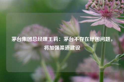 茅台集团总经理王莉：茅台不存在纾困问题，将加强渠道建设-第1张图片-彩票资讯