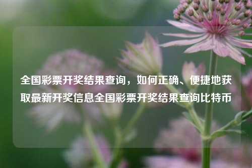 全国彩票开奖结果查询，如何正确、便捷地获取最新开奖信息全国彩票开奖结果查询比特币-第1张图片-彩票资讯