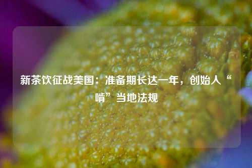 新茶饮征战美国：准备期长达一年，创始人“啃”当地法规-第1张图片-彩票资讯