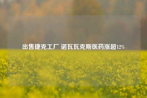 出售捷克工厂 诺瓦瓦克斯医药涨超12%-第1张图片-彩票资讯