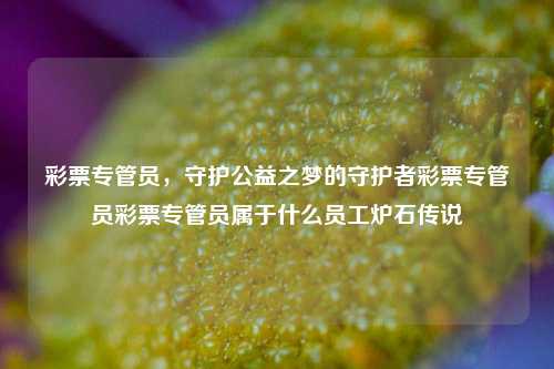 彩票专管员，守护公益之梦的守护者彩票专管员彩票专管员属于什么员工炉石传说-第1张图片-彩票资讯